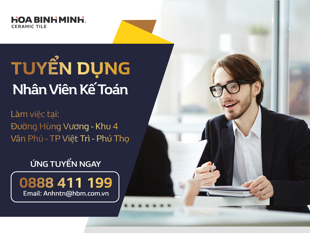 Tuyển dụng nhân viên kế toán tại văn phòng Việt Trì – Phú Thọ