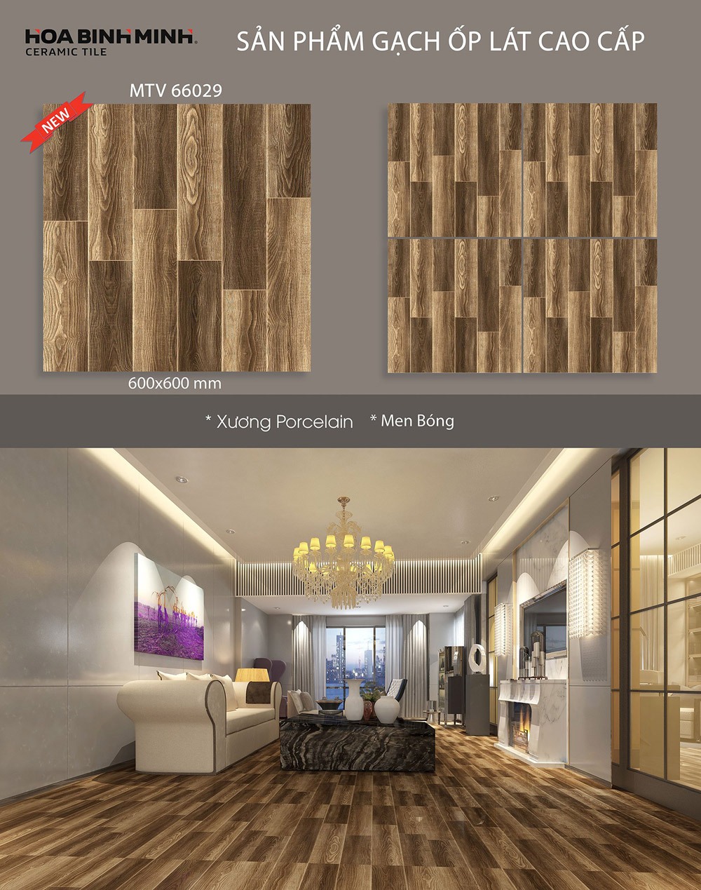 Sử dụng gạch vân gỗ khiến không gian trở nên ấn tượng hơn 