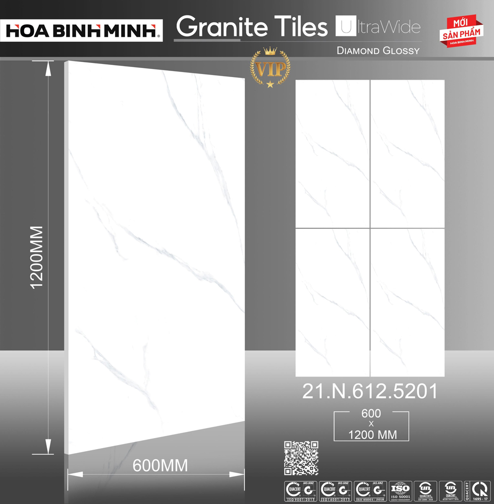 Mẫu gạch lát nền 21.N.612.5201 với kích thước 600x1200mm - Granite Tiles