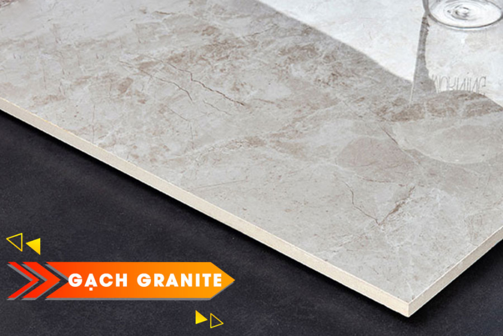 Loại gạch Granite phủ men với họa tiết vân đá tinh xảo, sắc nét