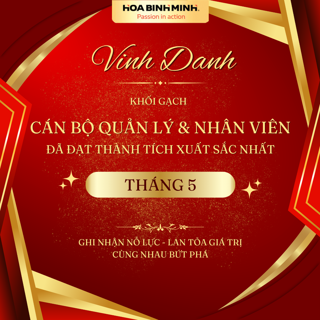 [KHỐI GẠCH] VINH DANH THÁNG 5/2026