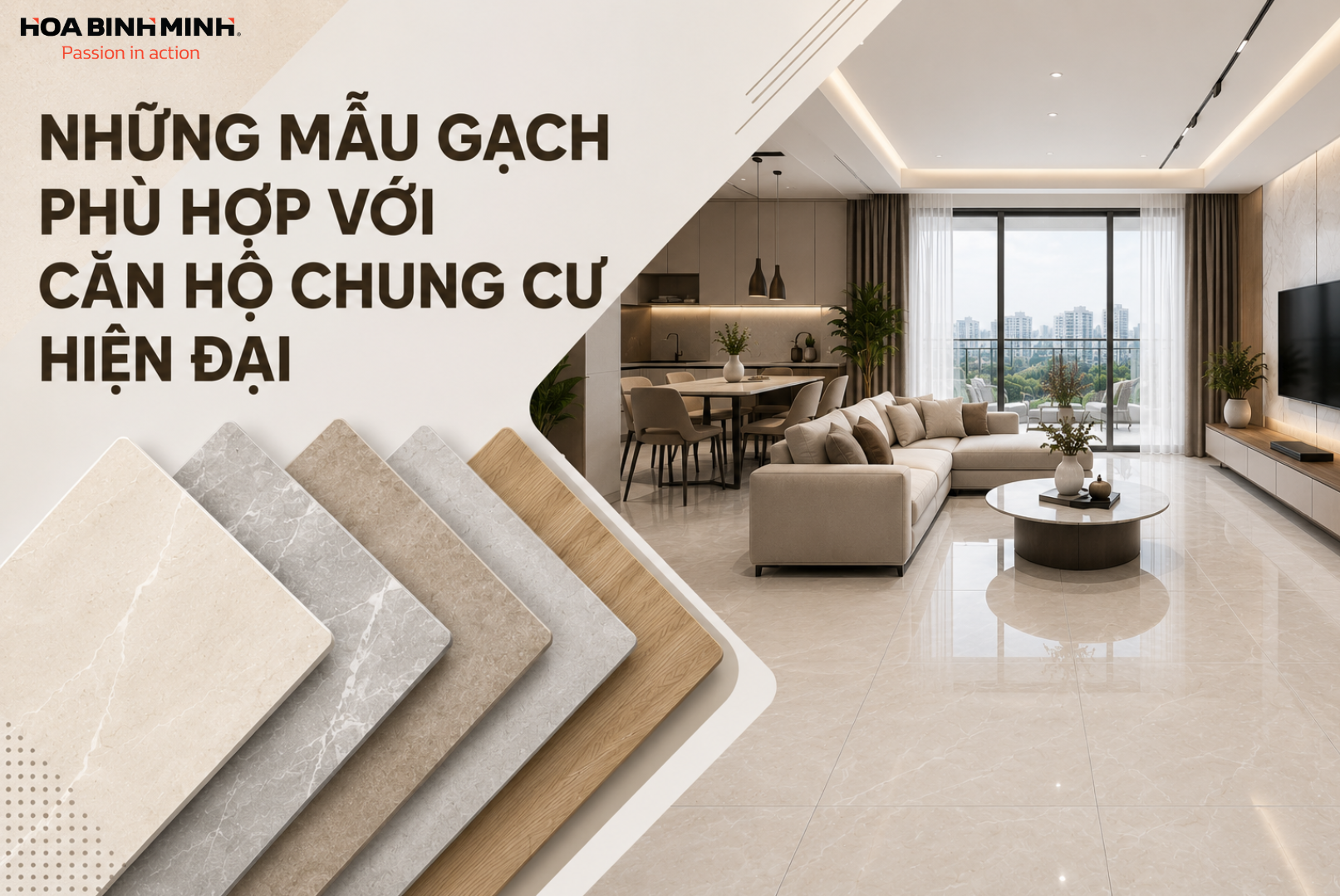 NHỮNG MẪU GẠCH PHÙ HỢP VỚI CĂN HỘ CHUNG CƯ HIỆN ĐẠI