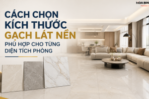 CÁCH CHỌN KÍCH THƯỚC GẠCH LÁT NỀN PHÙ HỢP CHO TỪNG DIỆN TÍCH PHÒNG